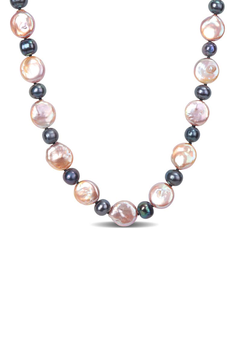 DELMAR 13-13.5mm Pink Freshwater Cultured Pearl Necklace, Main, color, Pink Multicolor