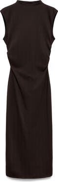 MANGO Gathered Detail Herringbone Stitch Knit Dress