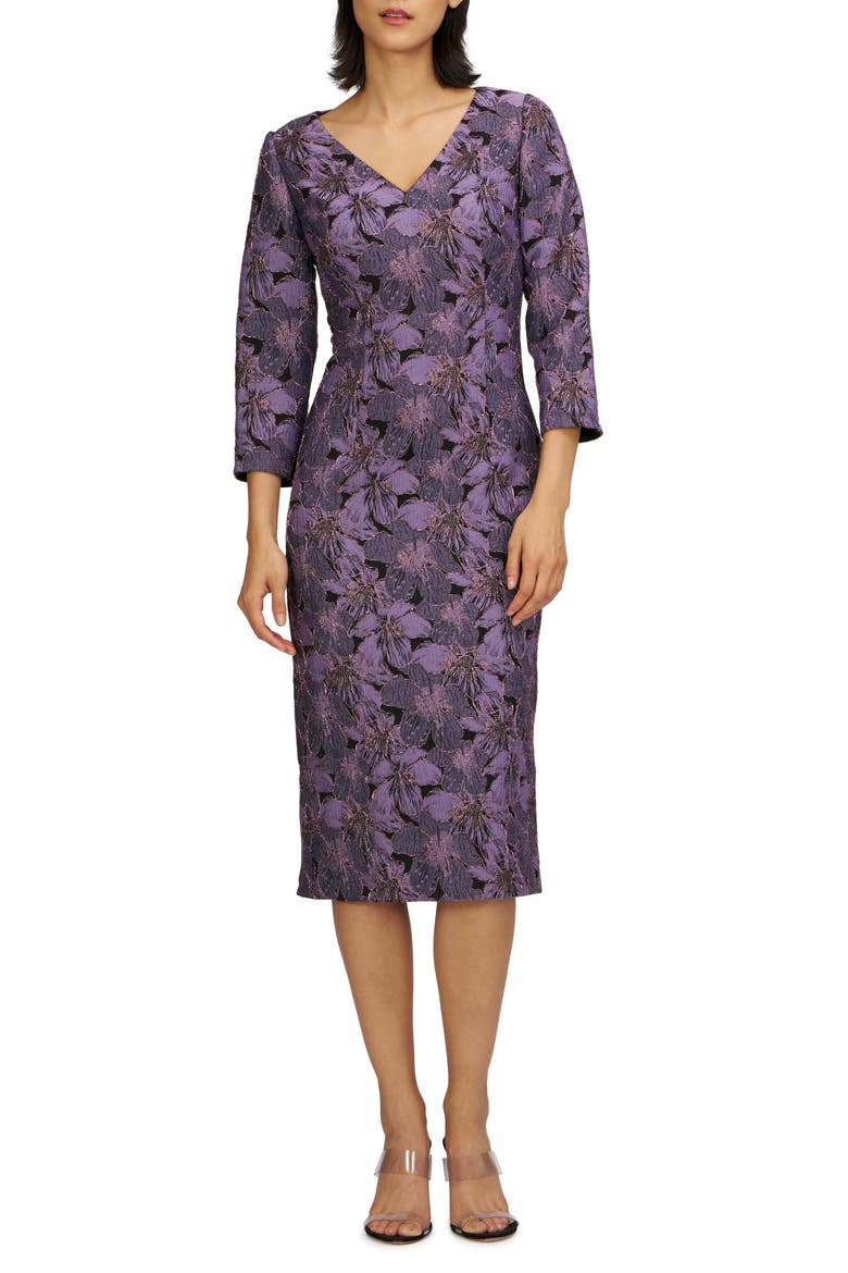 Elliana Long Sleeve Sheath, Main, color, LILAC