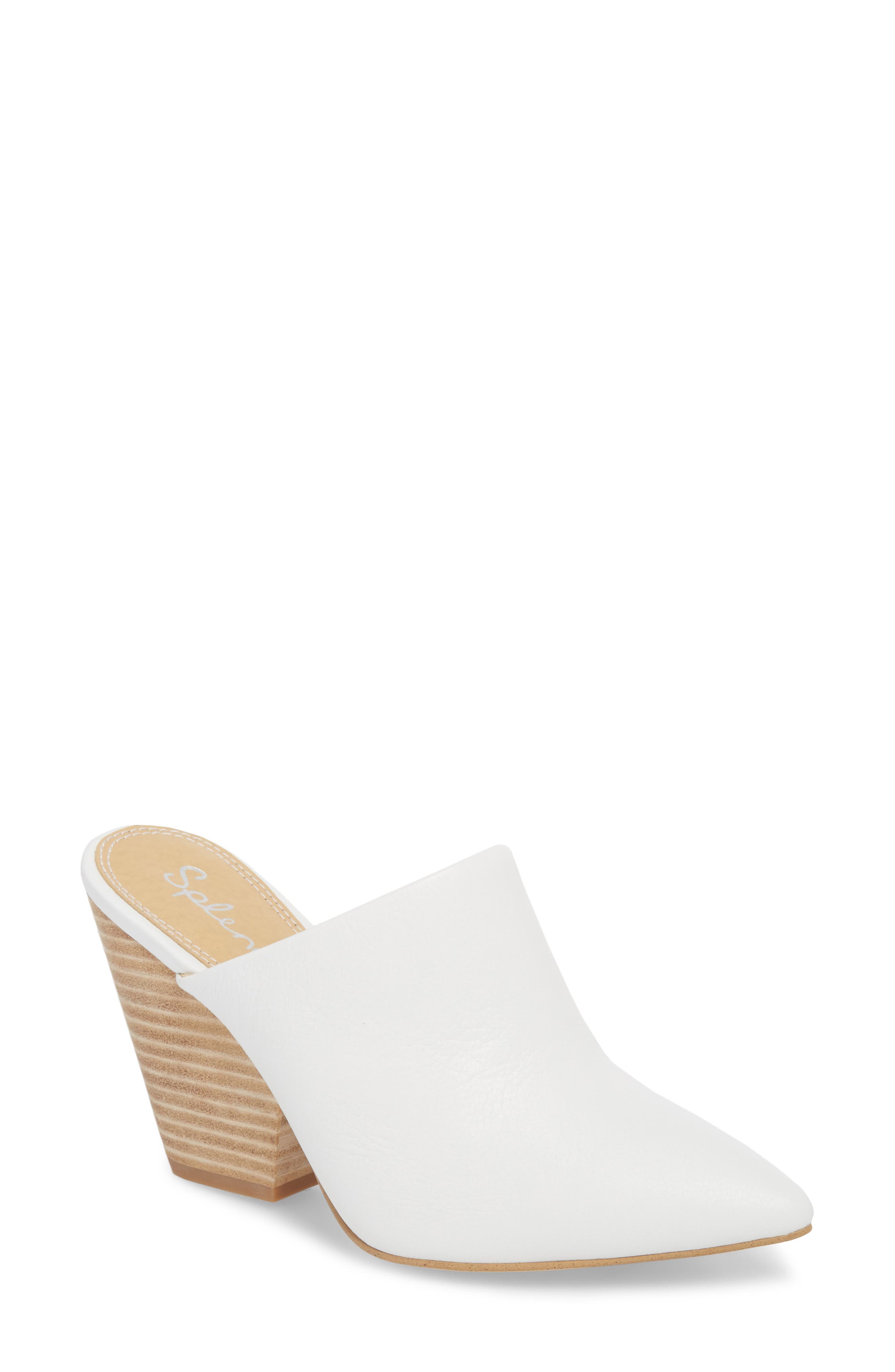 Nala Mule, Main, color, SNOW WHITE LEATHER