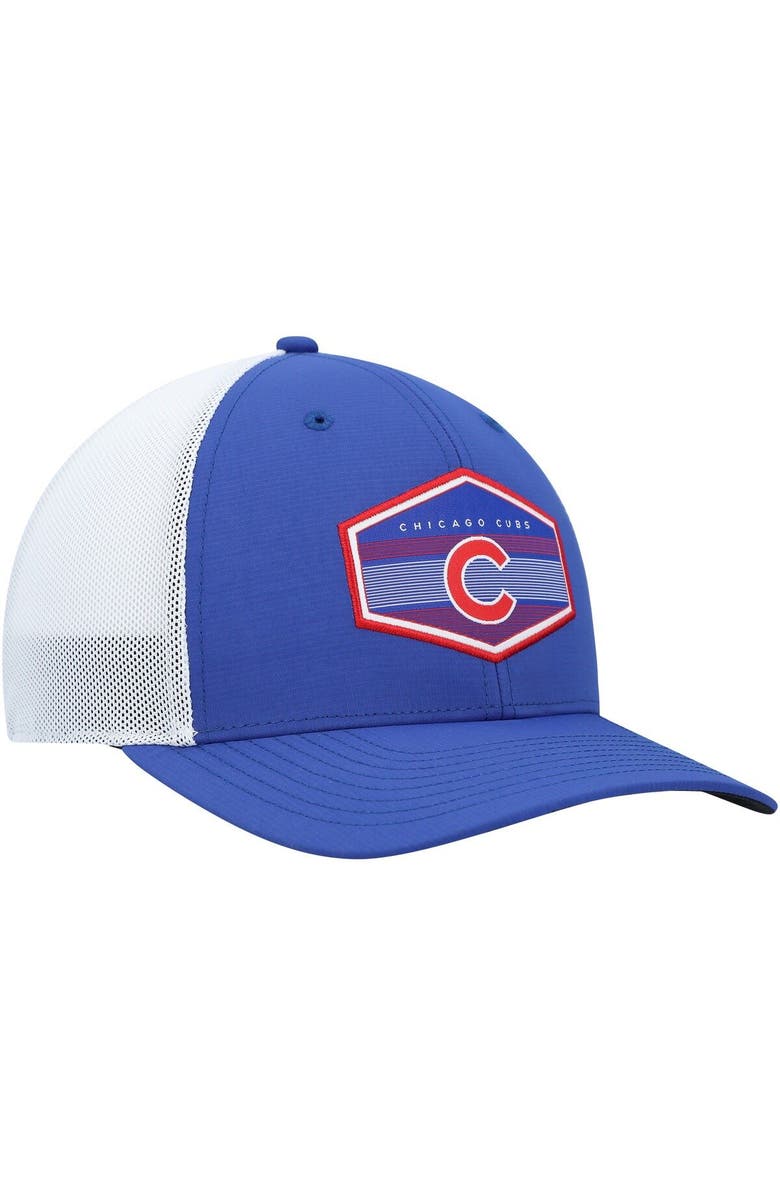 '47 Men's '47 Royal/White Chicago Cubs Burgess Trucker Snapback Hat, Alternate, color, Royal