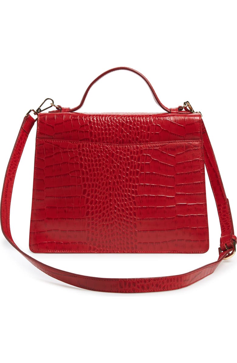 Nordstrom Ryder Croc Embossed Leather Top Handle Bag, Alternate, color,