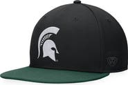 TOP OF THE WORLD Men's Top of the World Black Michigan State Spartans Fitted Hat