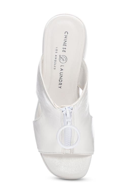 Chinese Laundry Taysha Platform Slide Sandal In White