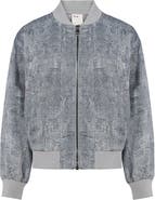 PCFG Linen Blend Free Heaven Ripped Look Bomber Jacket