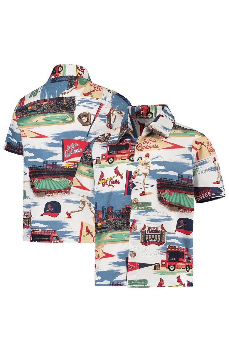 Reyn Spooner Youth Reyn Spooner White St. Louis Cardinals Scenic Button-Up Shirt, Main, color, White
