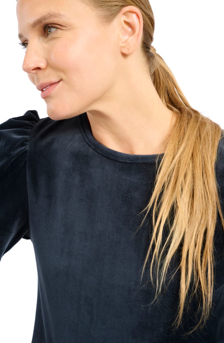 Splendid Ingrid Puff Sleeve Velour Top, Alternate, color,