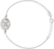 MESHMERISE Diamond Initial Disc Bracelet