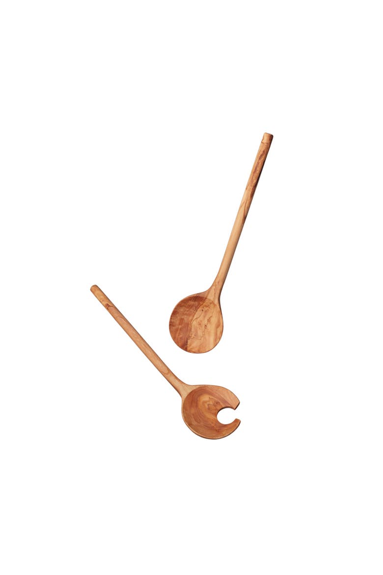Olive Wood Crescent Serving Set, Main, color, Olive