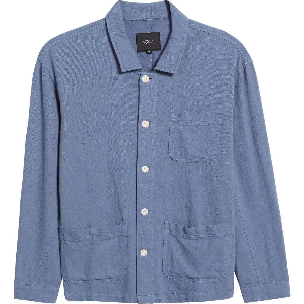 Rails Ambrose Cotton & Linen Shirt Jacket In Washed Blue