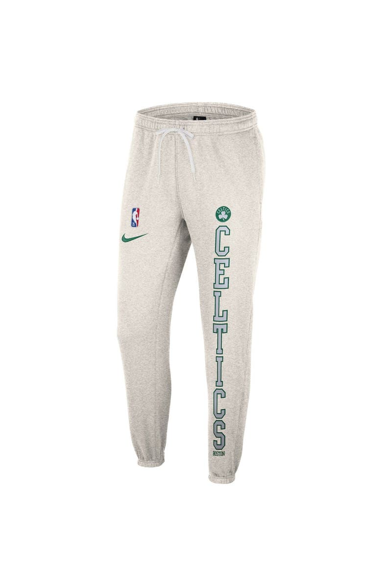 Nike Men's Nike Ash/Kelly Green Boston Celtics 75th Anniversary Courtside Fleece Pants, Alternate, color, 