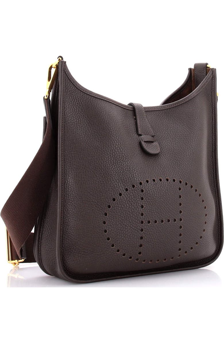 Pre-Owned Hermes Evelyne Bag Gen III Clemence PM, Alternate, color, Havane