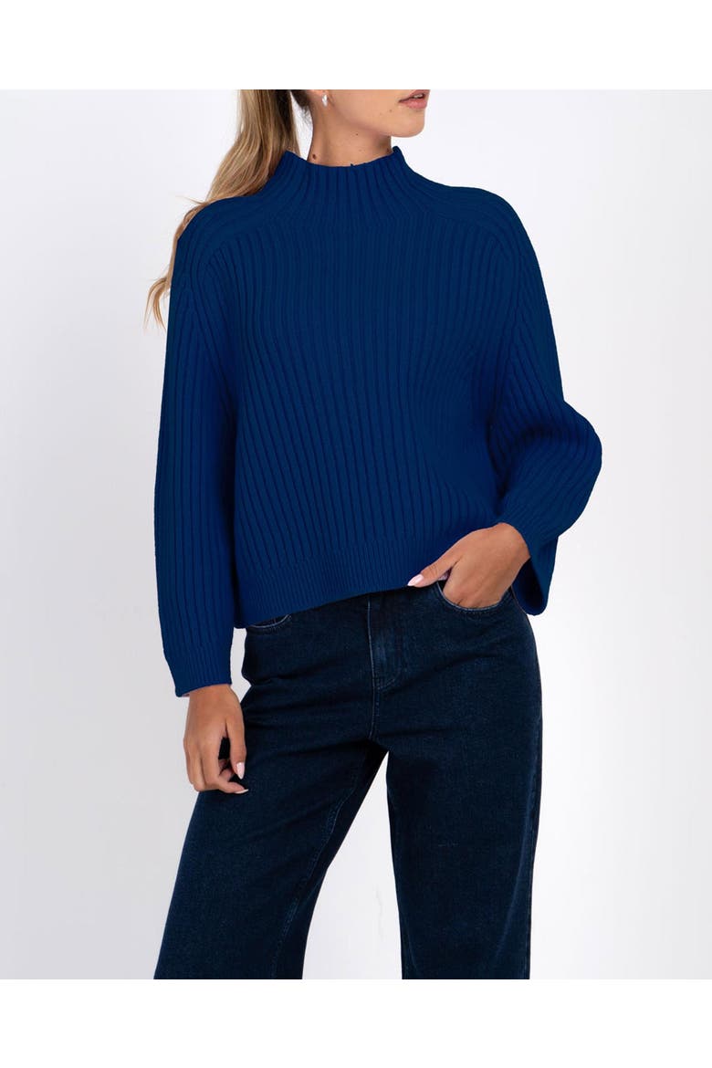 Maeve Rib Knit Sweater, Alternate, color, Celestial Blue