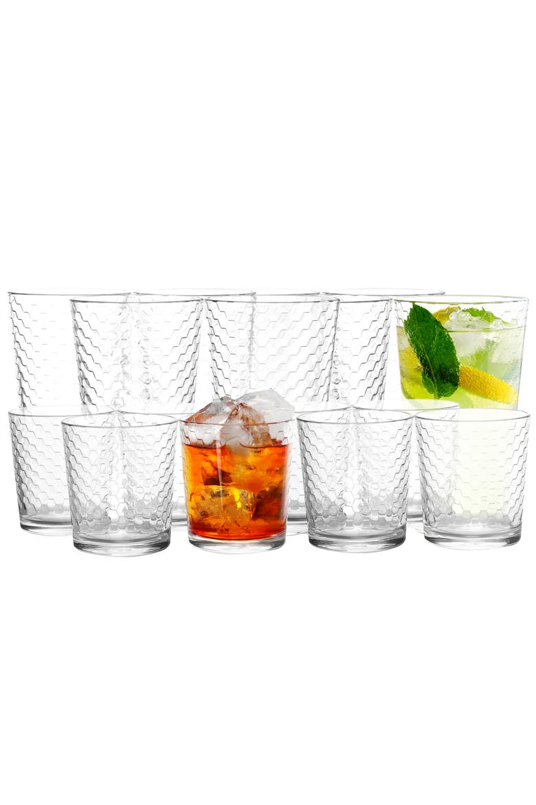16 Piece Horizon Double Old Fashioned Tumbler Glass Set, Alternate, color, None