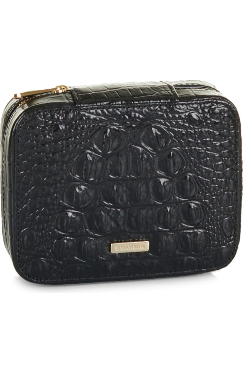 Brahmin Lori Croc Embossed Leather Jewelry Case, Alternate, color,