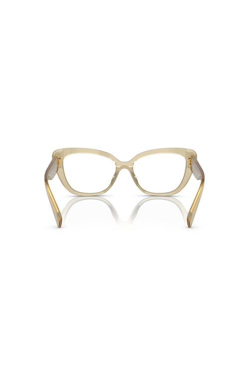 Miu Miu 53mm Cat Eye Optical Glasses In Green