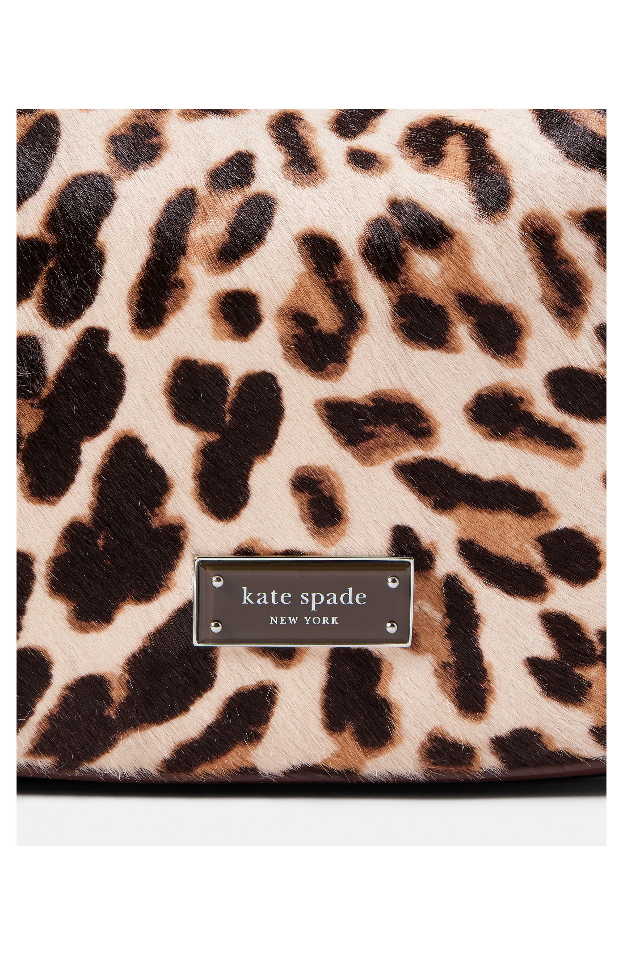 Kate Spade New York liv downtown genuine calf hair shoulder bag, Alternate, color, Leopard Multi