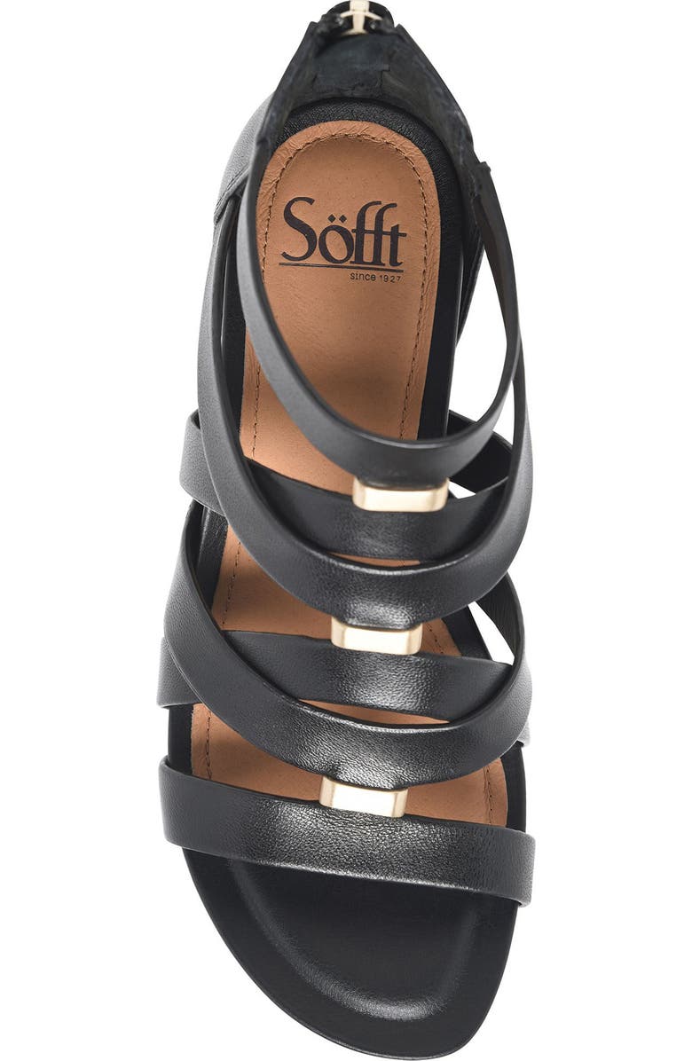 Söfft Vivi Platform Wedge Sandal, Alternate, color, Black