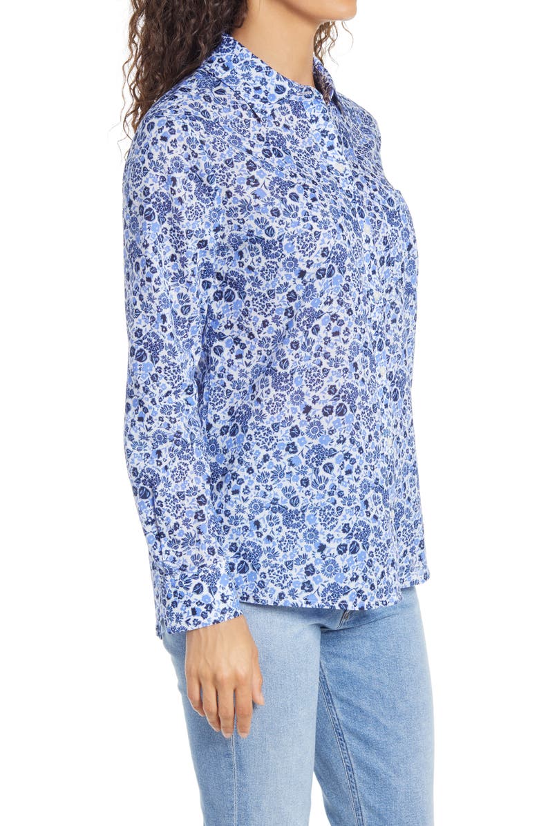 vineyard vines Among the Flowers Chilmark Button-Up Cotton Shirt, Alternate, color, 