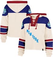 '47 Women's '47 Cream New York Rangers 2026 NHL Winter Classic Cropped Superior Lacer Hoodie