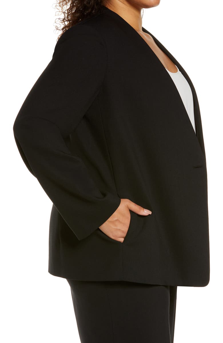 Vince Collarless Wool Blend Blazer, Alternate, color,
