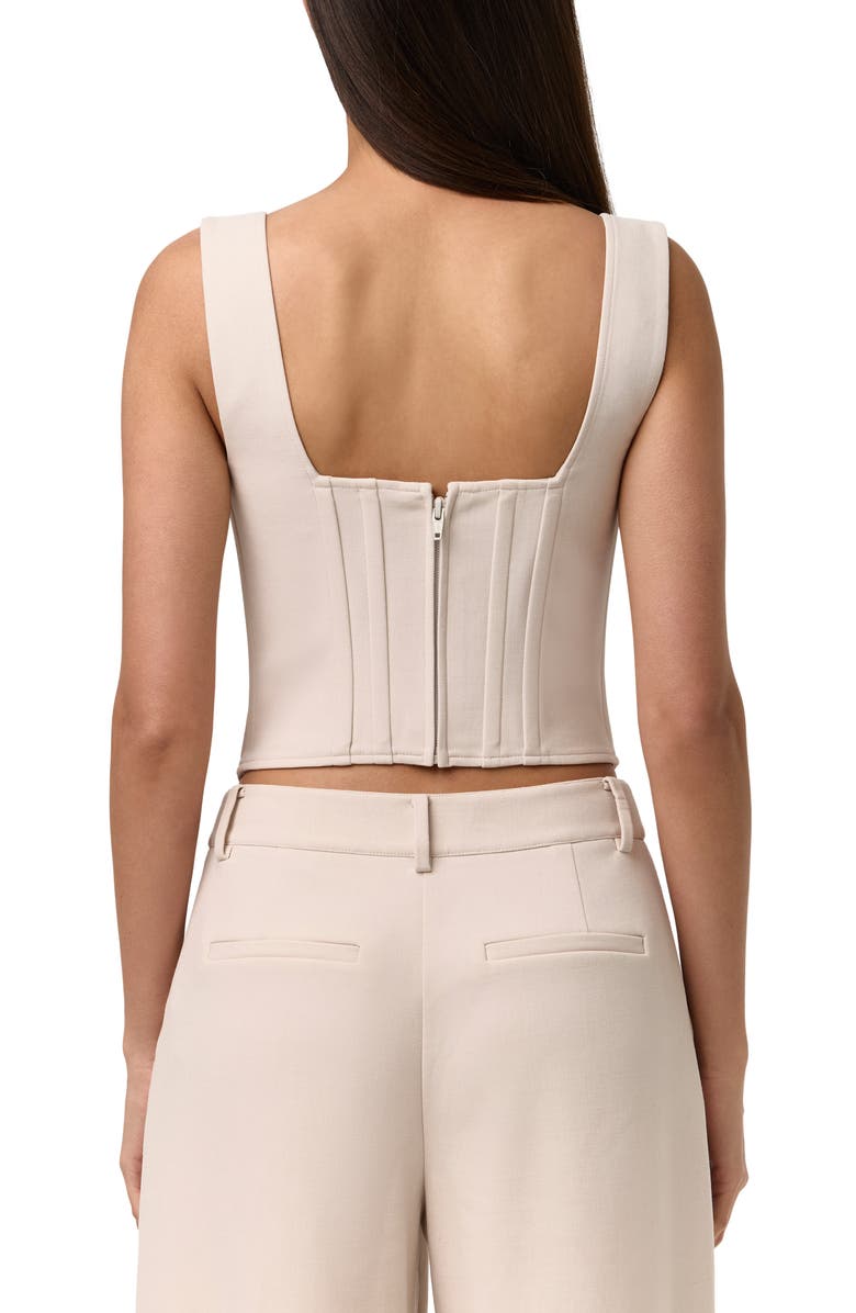 Naked Wardrobe Suiting Corset Top, Alternate, color, Melange Beige