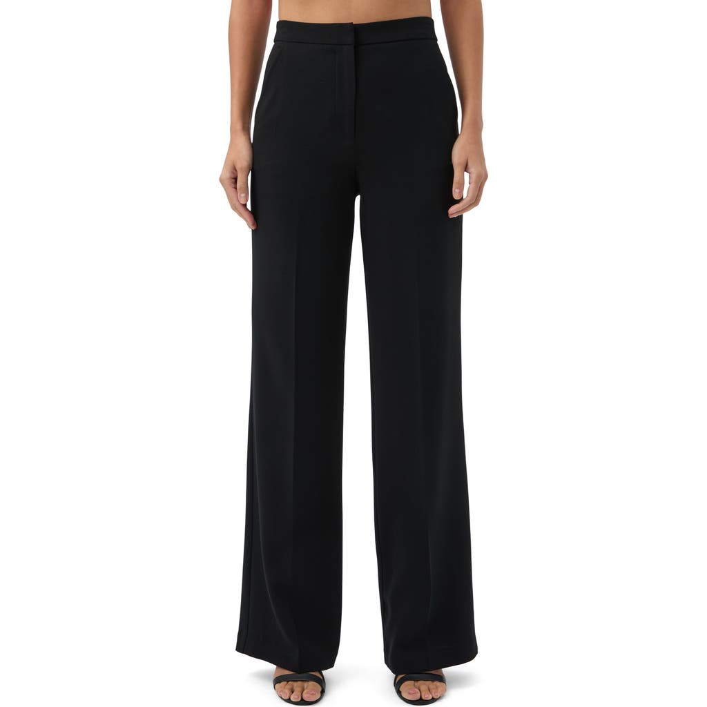 Trina Turk Sadie Wide Leg Suiting Pant In Black