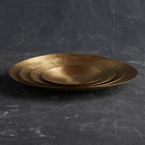 The Collective Plates Assorted Set Of 4 In Brass