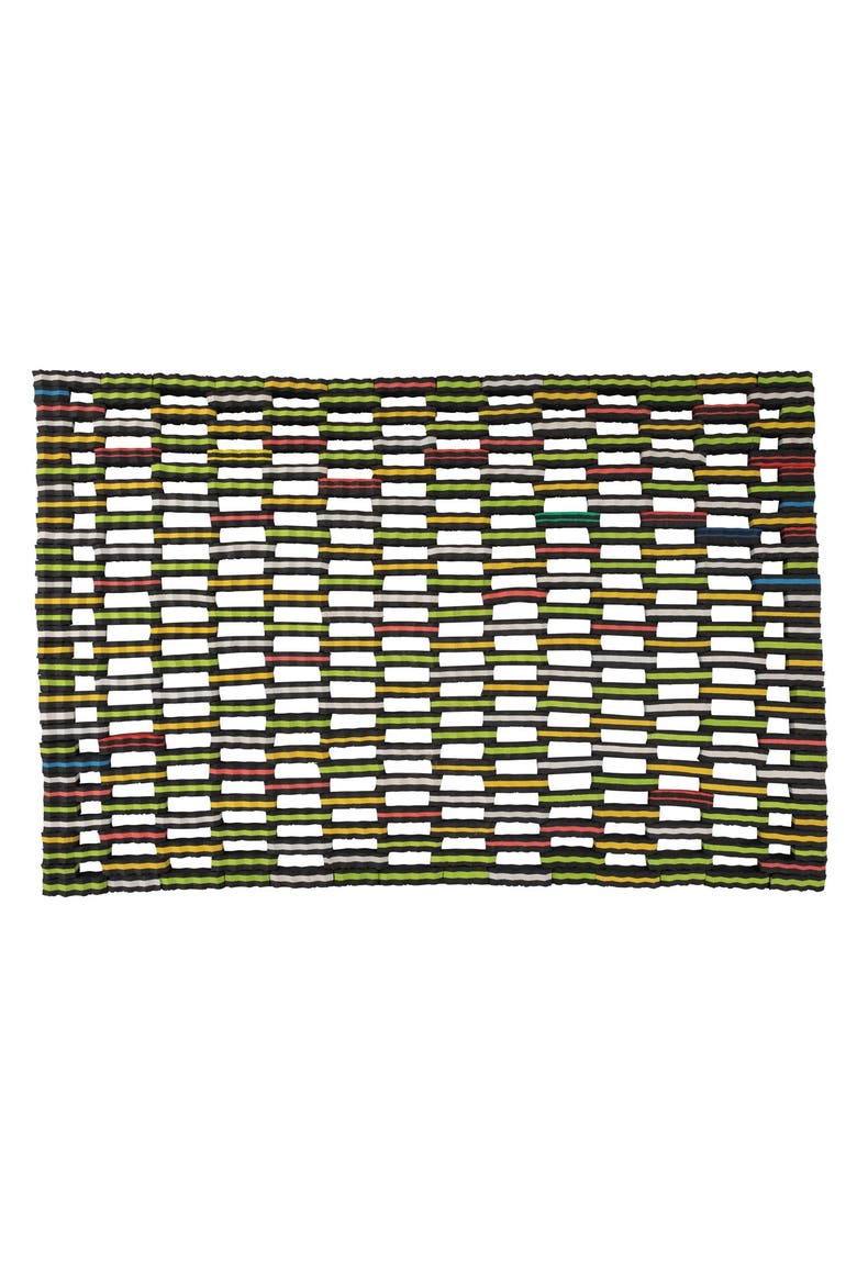 Upcycled Flip-Flop Mat, Main, color, Multi