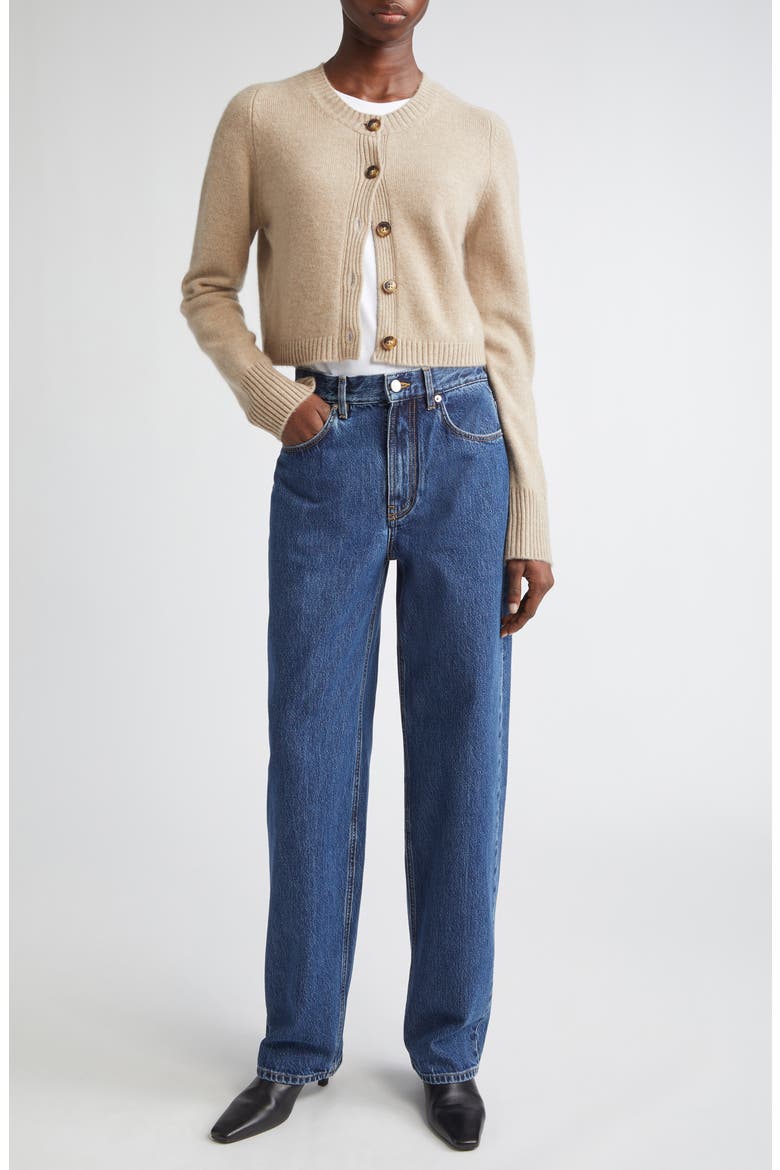 Samur High Waist Tapered Leg Jeans, Alternate, color, WASHED BLUE