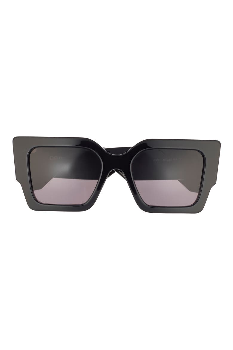 Catalina 55mm Square Sunglasses, Main, color, BLACK DARK GREY