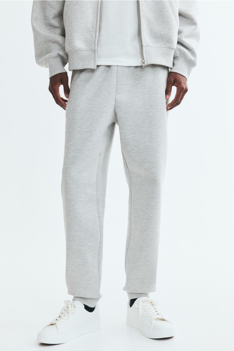 Regular-Fit Interlock Sweatpants, Alternate, color, Light gray melange