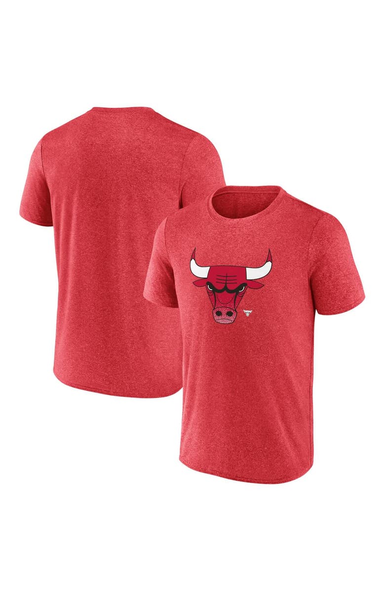 FANATICS Men's Fanatics Heather Red Chicago Bulls Iconic Overtime T-Shirt, Alternate, color, Heather Red