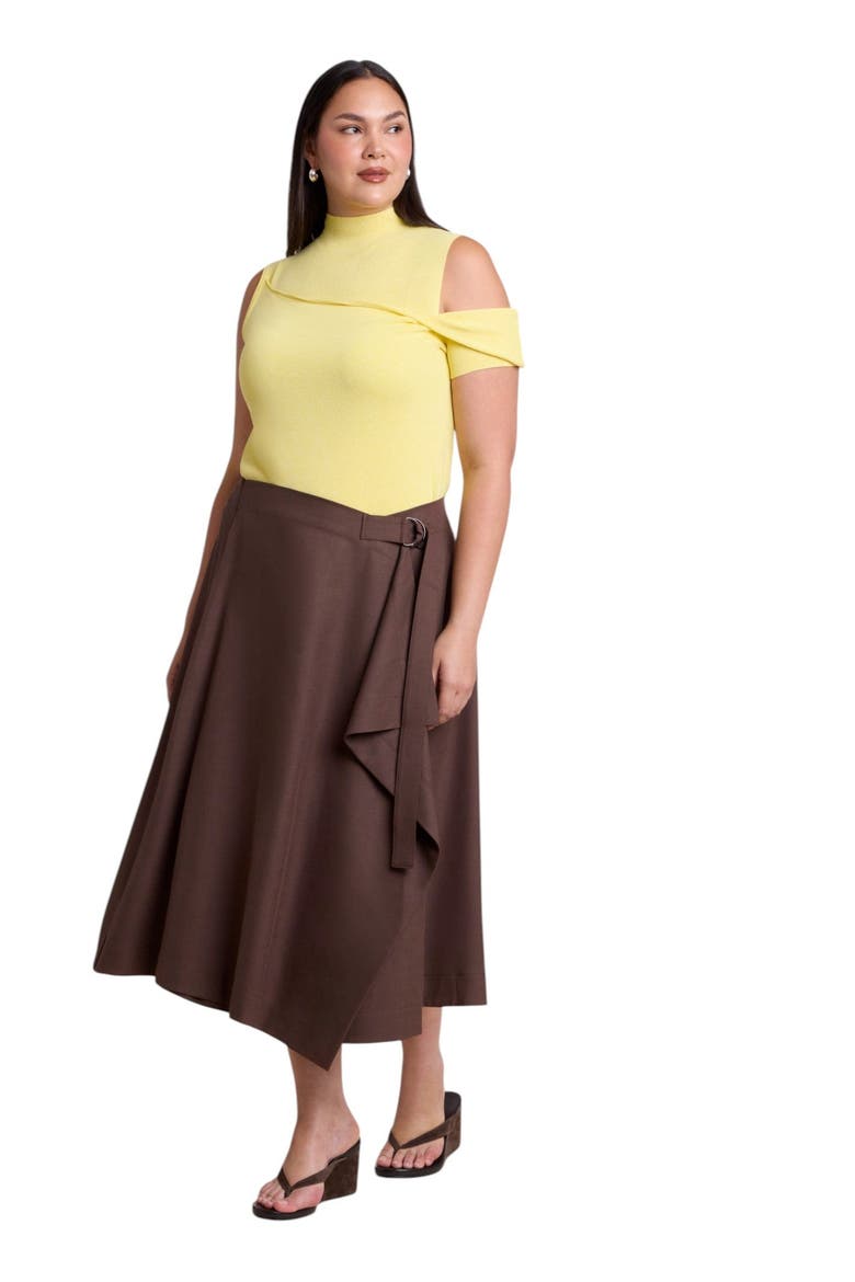 Asymmetric Layered Knit Top (plus), Alternate, color, BUTTER YELLOW