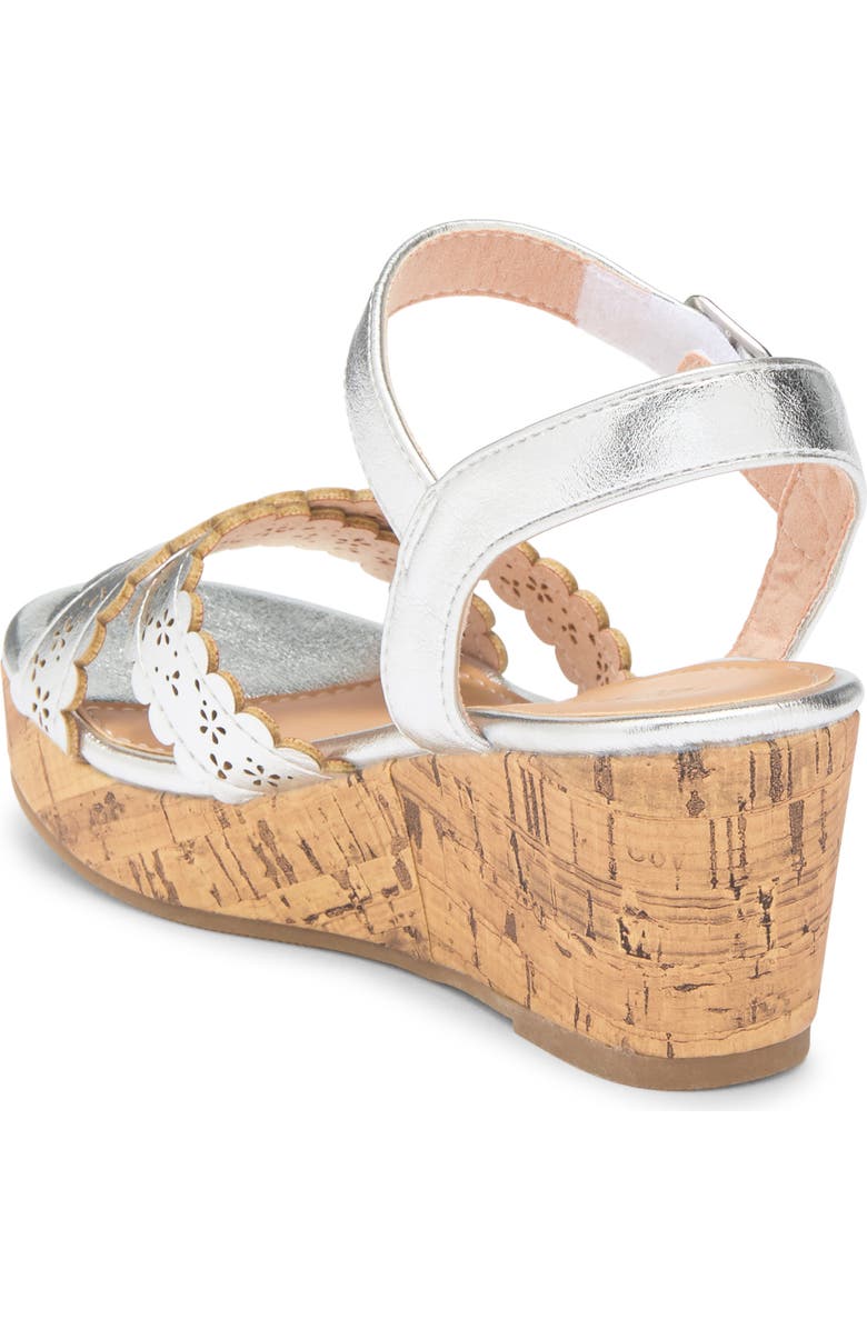 NORDSTROM RACK Kids' Jayde Wedge Sandal, Alternate, color, Silver