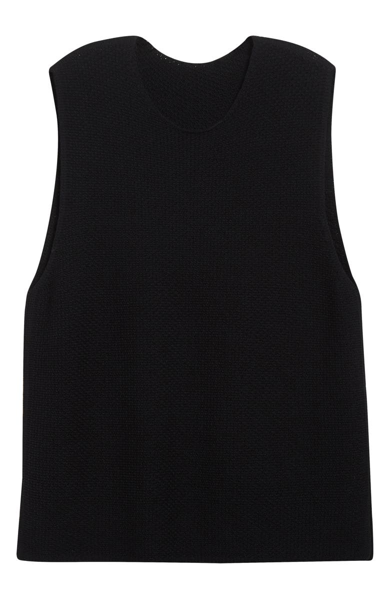 Homme Plissé Issey Miyake Rustic Knit Sweater Vest, Alternate, color, Black