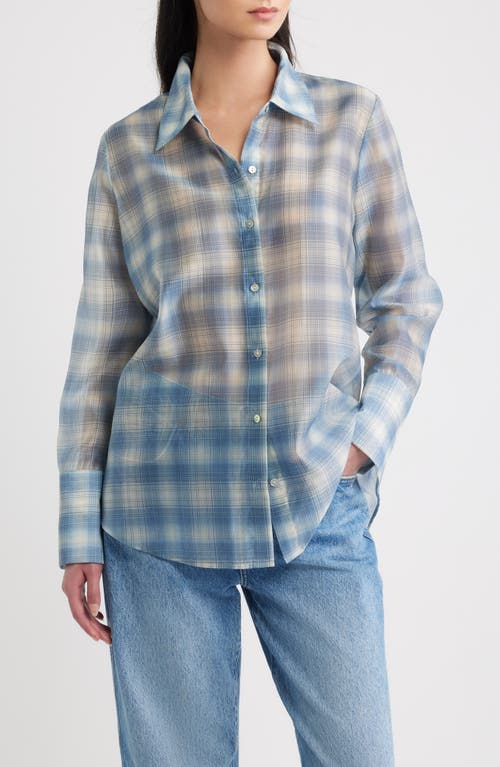 Rails Bishop Plaid Button Up Shirt in Sky Shadow at Nordstrom, Size X-Large