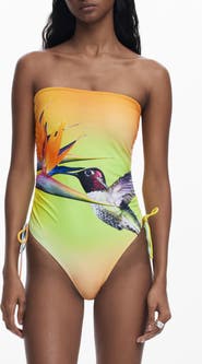 Desigual Hummingbird One-Piece Swimsuit