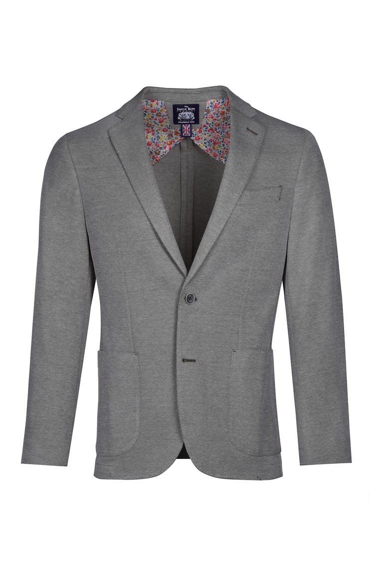 Grey Knit Blazer, Alternate, color, GREY