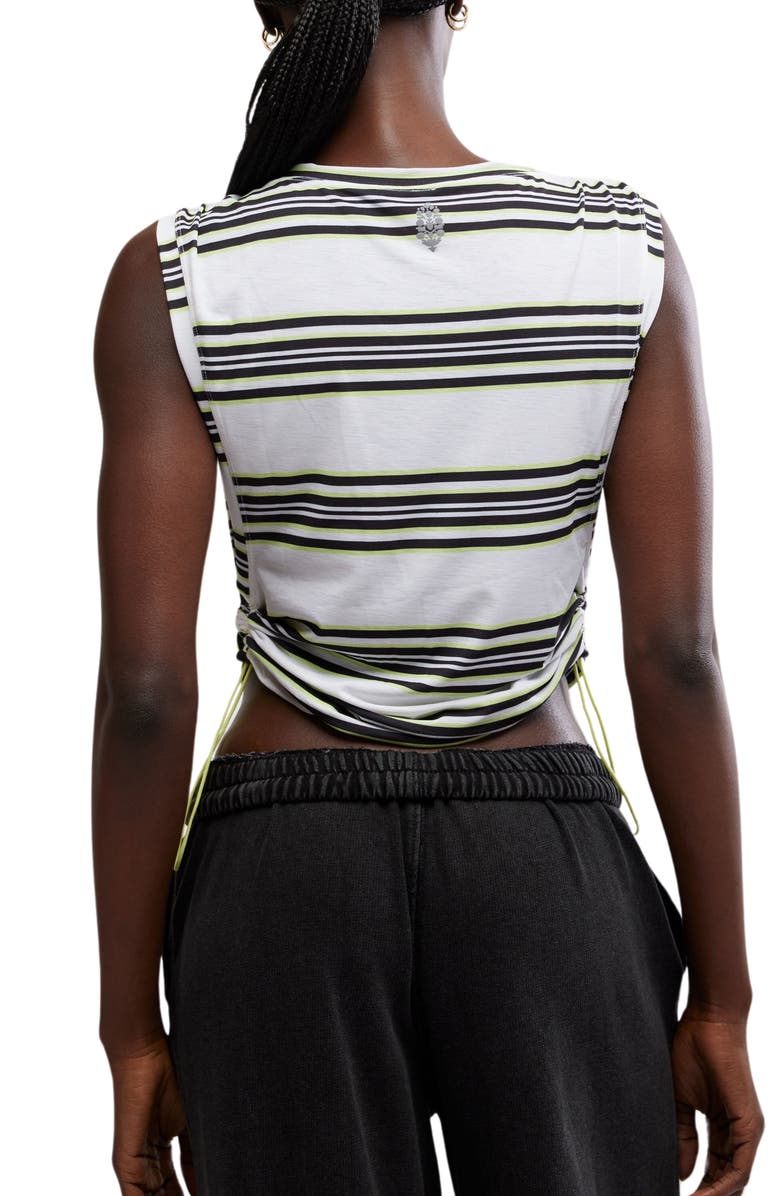 Free People Stripe Sport Mode Muscle T-Shirt, Alternate, color, Black Combo