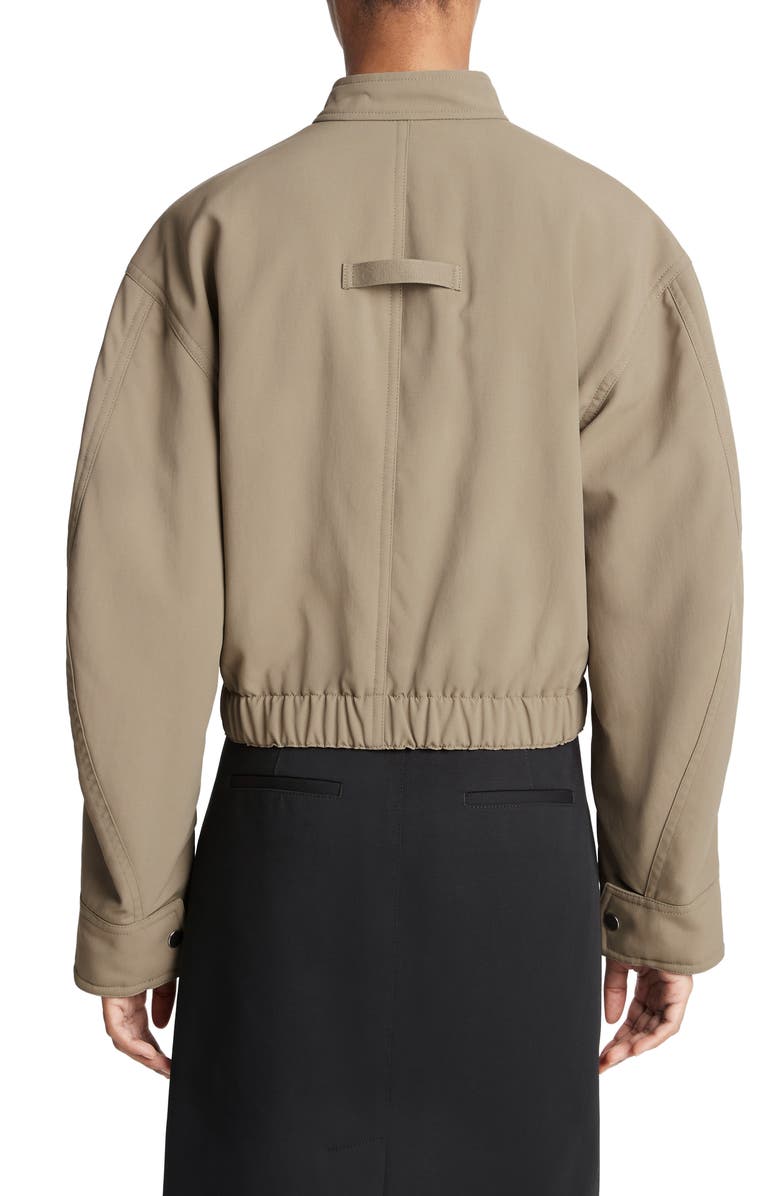 Vince Crop Bomber Jacket, Alternate, color, 307Oms-Oak Moss