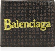 Balenciaga Snob Allover Logo Coated Canvas Bifold Wallet