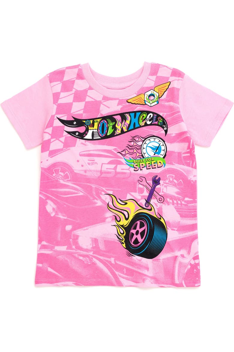 Girls' 2-Pack Racing T-Shirts, Alternate, color, Pink Heather Gray