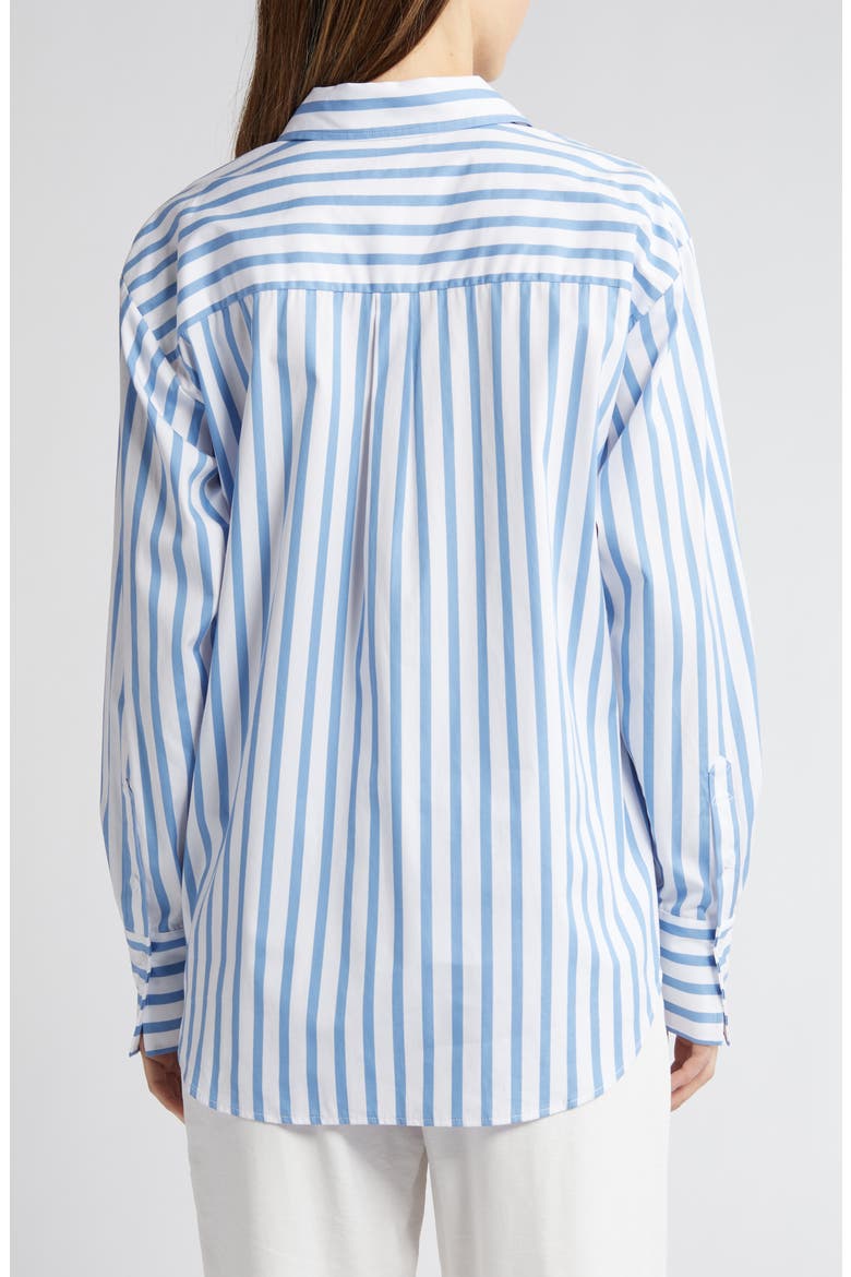 Stripe Long Sleeve Cotton Button-Up Shirt, Alternate, color, WHITE- BLUE LIBBY STRIPE