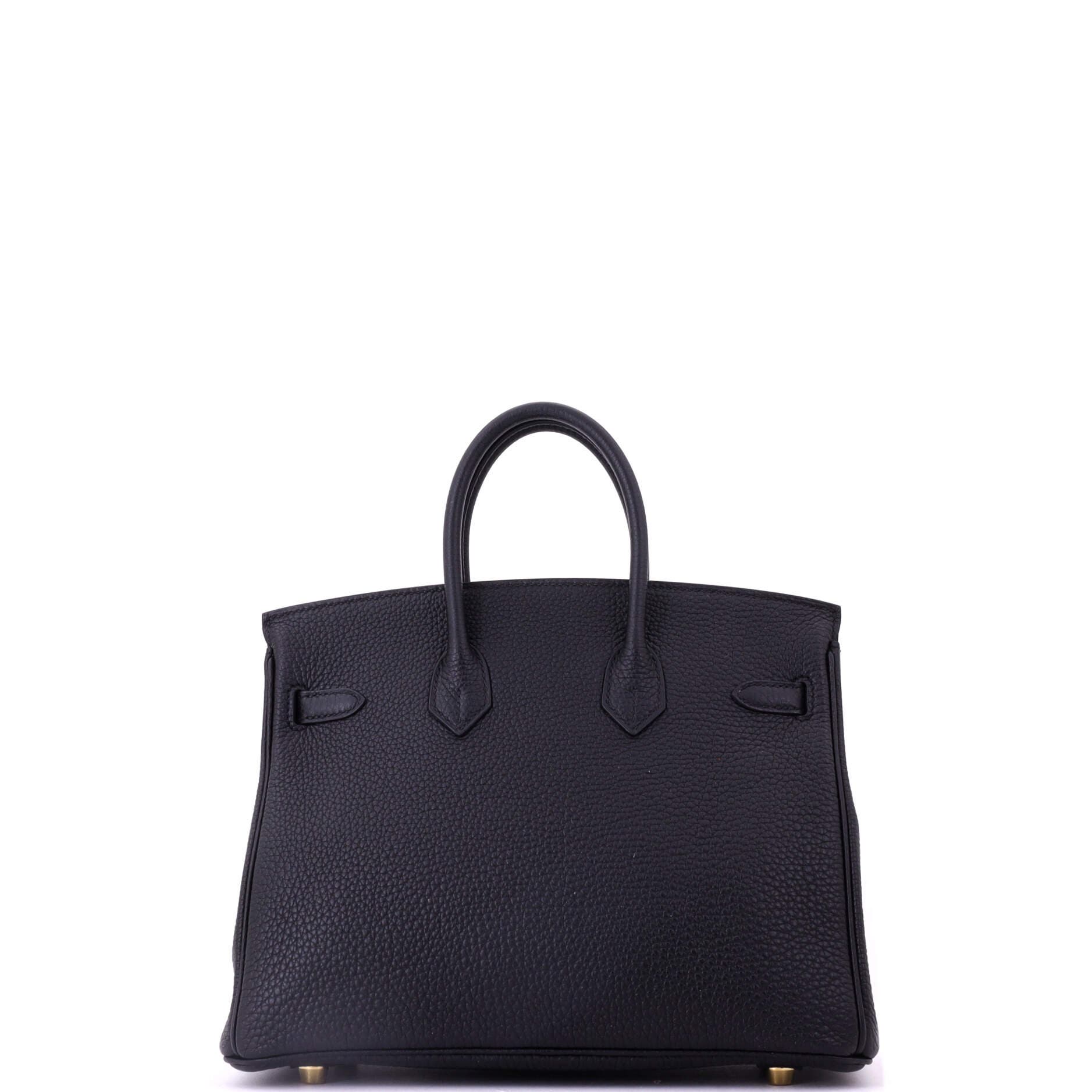 Pre-Owned Hermes Birkin Handbag Black Togo with Gold Hardware 25, Alternate, color, Noir