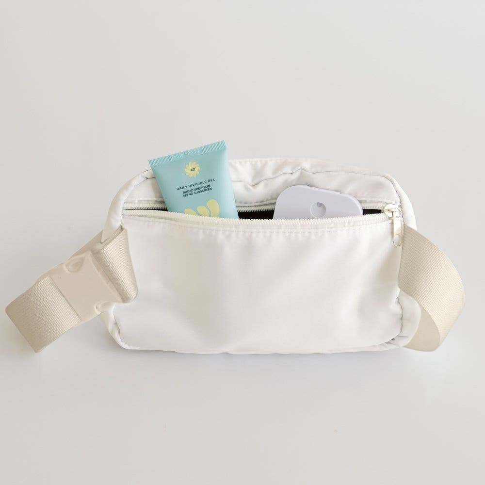 Sweet Wink Bow Patch Belt Bag, Alternate, color, Ivory