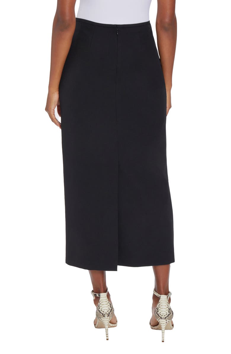 KASPER Stretch Midi Skirt, Alternate, color, Black