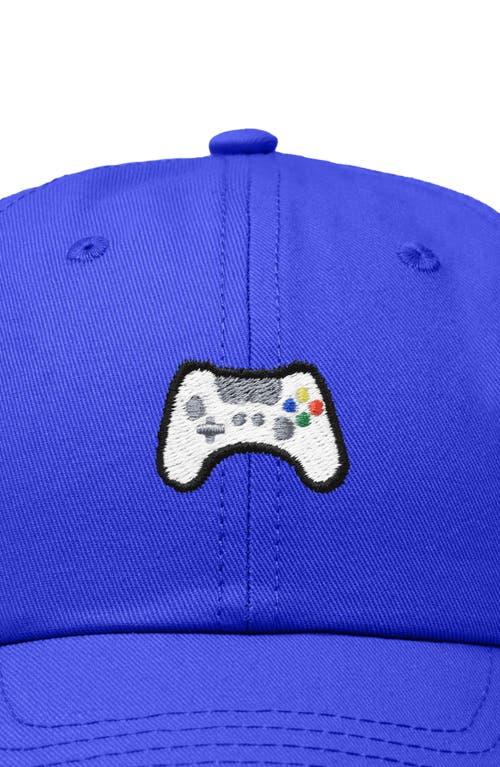 Dalix Game Controller Embroidered Hat In Royal Blue