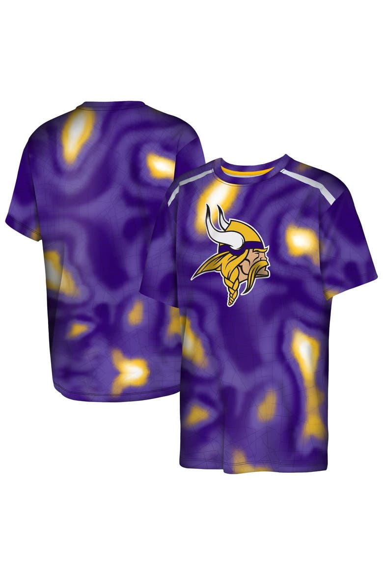 Youth Outerstuff Purple Minnesota Vikings End Zone Dri-Tek T-Shirt, Alternate, color, Purple