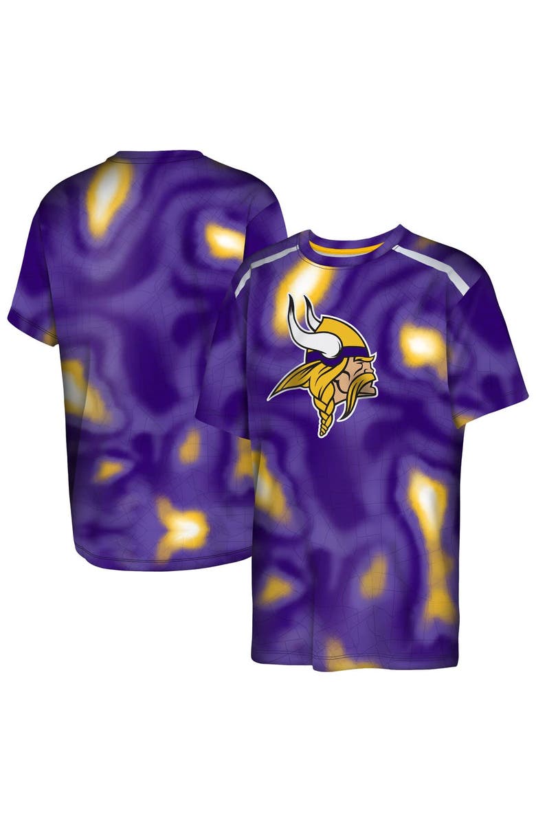 Outerstuff Youth Outerstuff Purple Minnesota Vikings End Zone Dri-Tek T-Shirt, Alternate, color, Purple